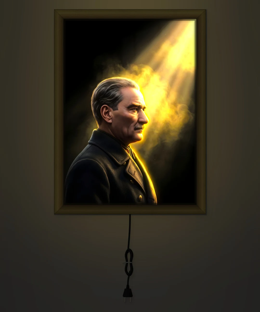 Atatürk Profil Portresi Işıklı Cam Tablo